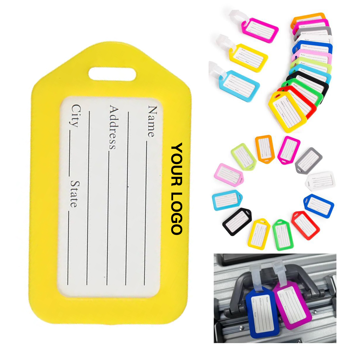 Secure Plastic Luggage Tag for Checked Bags 10