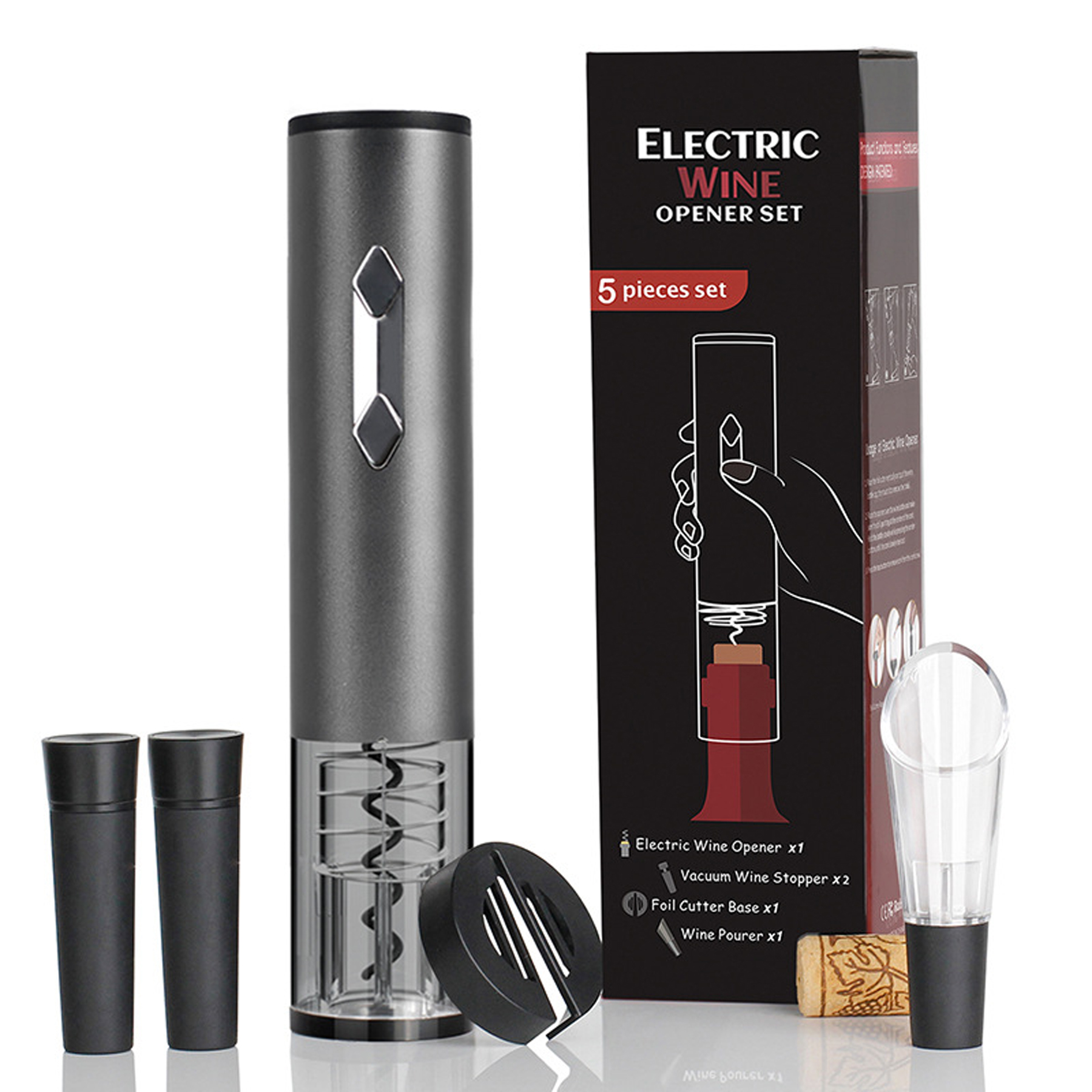 Electric Wine Opener with Aerator Pourer 2