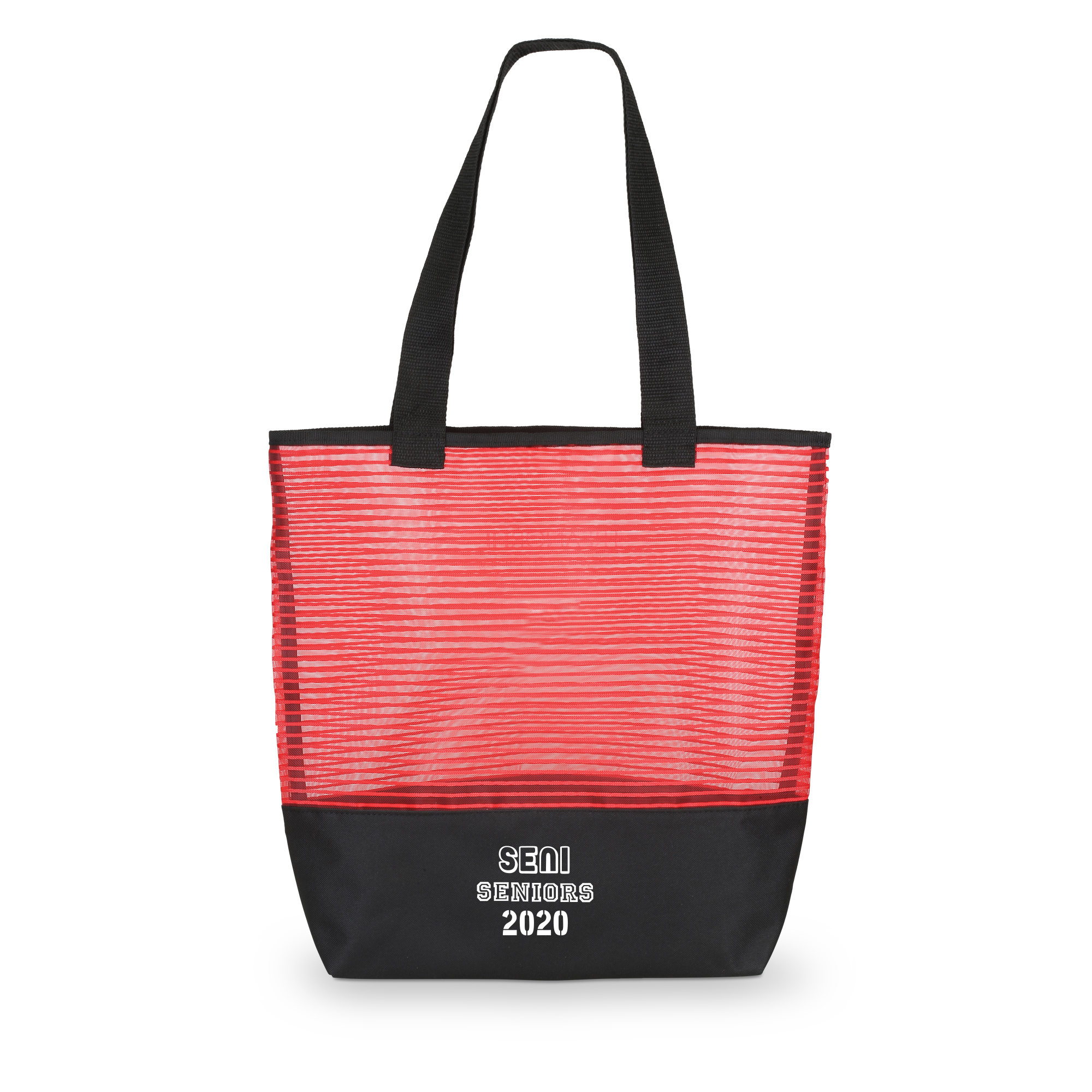 Stripe  Mesh Weave Tote Bag 4