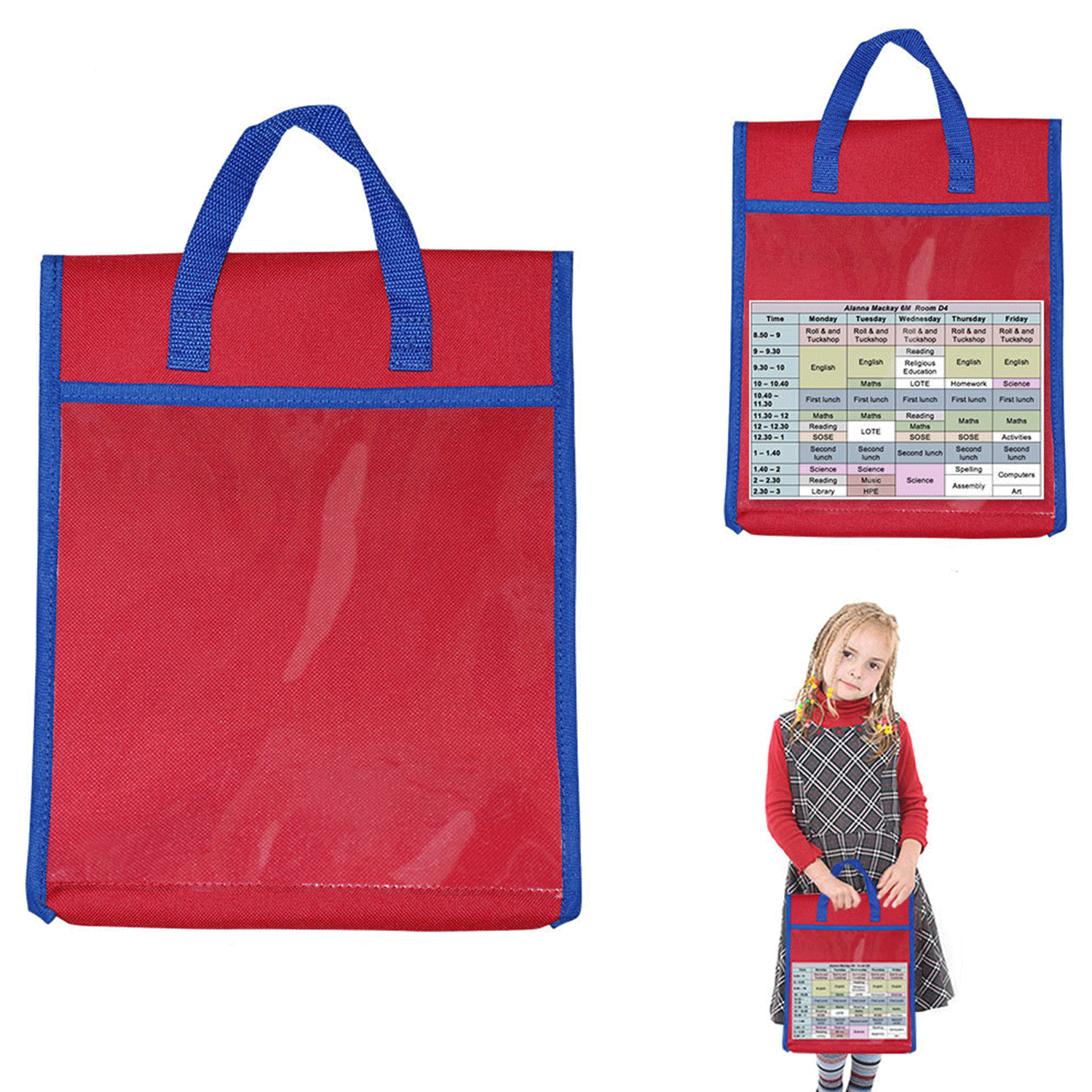 Lightweight Classroom Book Bag W/ Student Name Label 14