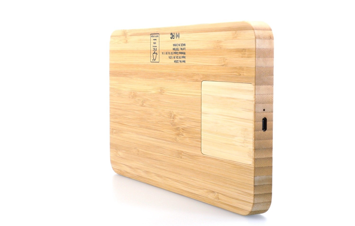 Bamboo 10W Wireless Charging Base with Dry Erase Board 83