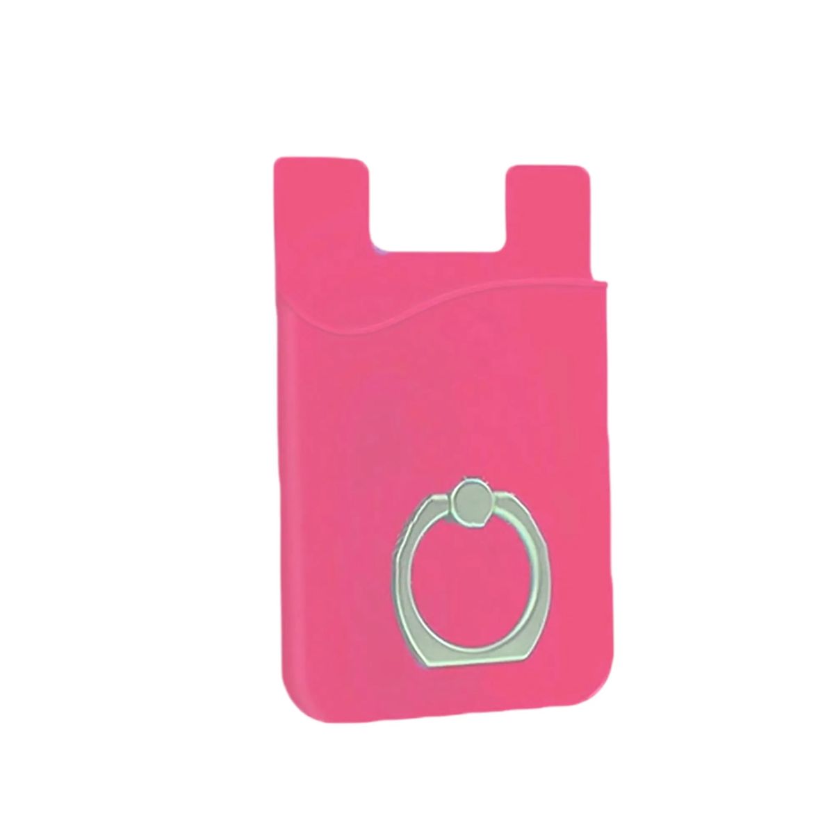 Silicone Phone Wallet Adhesive with Metal Grip Ring 7