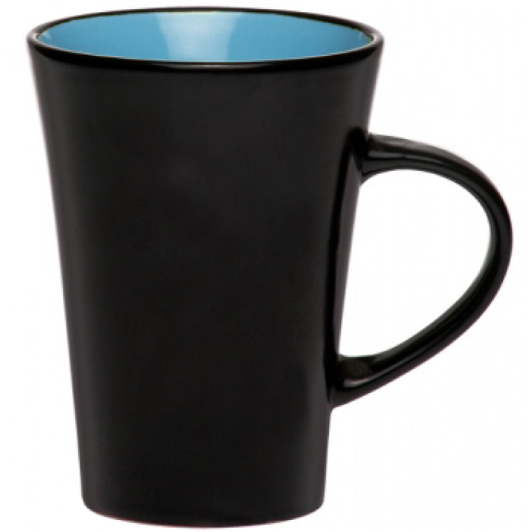 10 oz. Matte Black Finish Mug with Colored Inside 4
