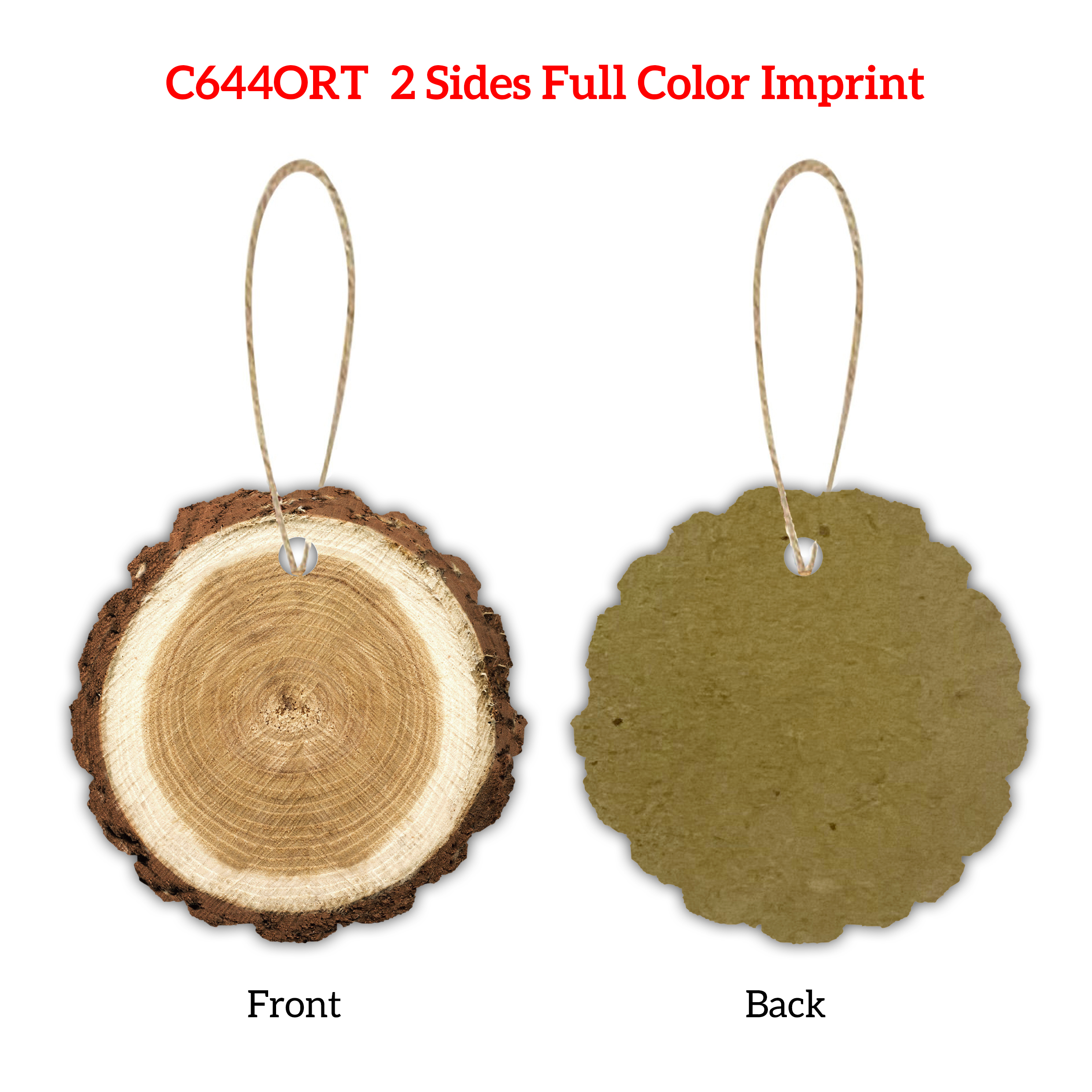 Free Shipping Full Color Christmas Ornament - Trunk w/ hemp rope 12