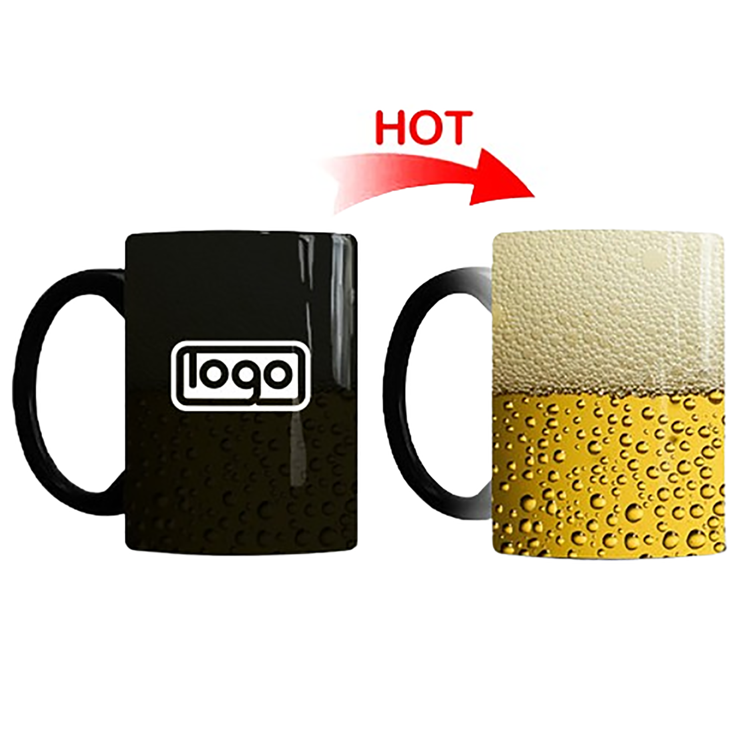 11oz Color-Changing Ceramic Mug - Thermosensitive Design 1