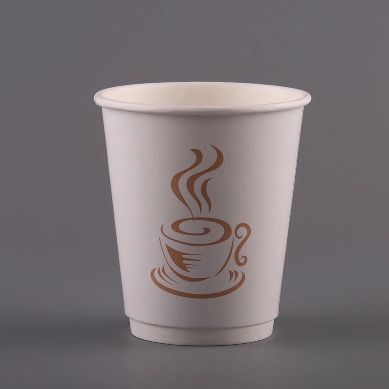 8 oz Double Wall Paper Coffee Cup with Lid 5