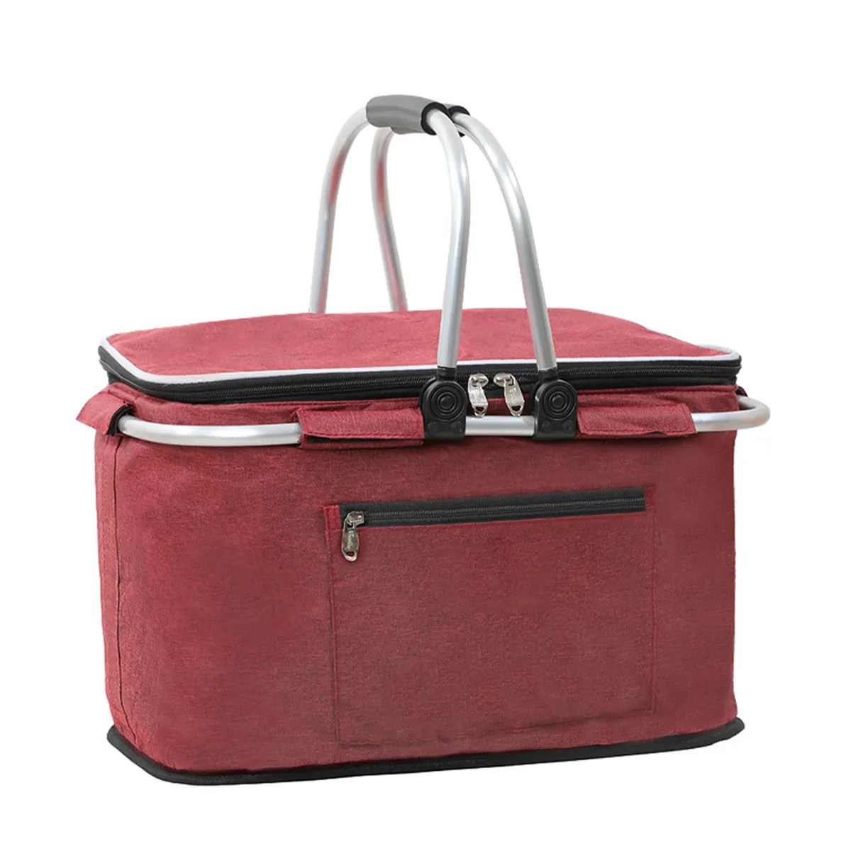 Collapsible Foldable Insulated Picnic Shopping Tote Basket 6