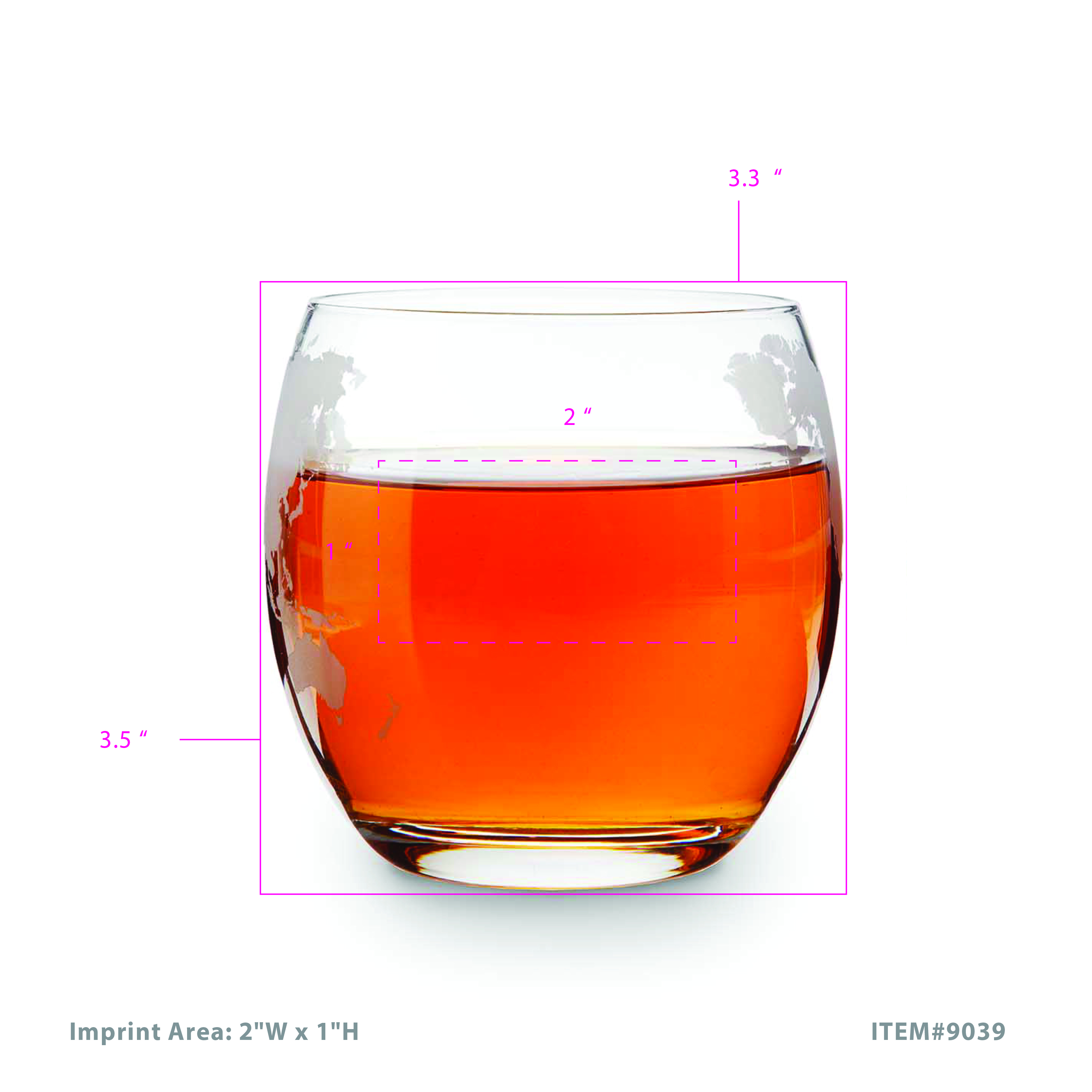 Viski® Globe Whiskey Tumbler, set of 2 5