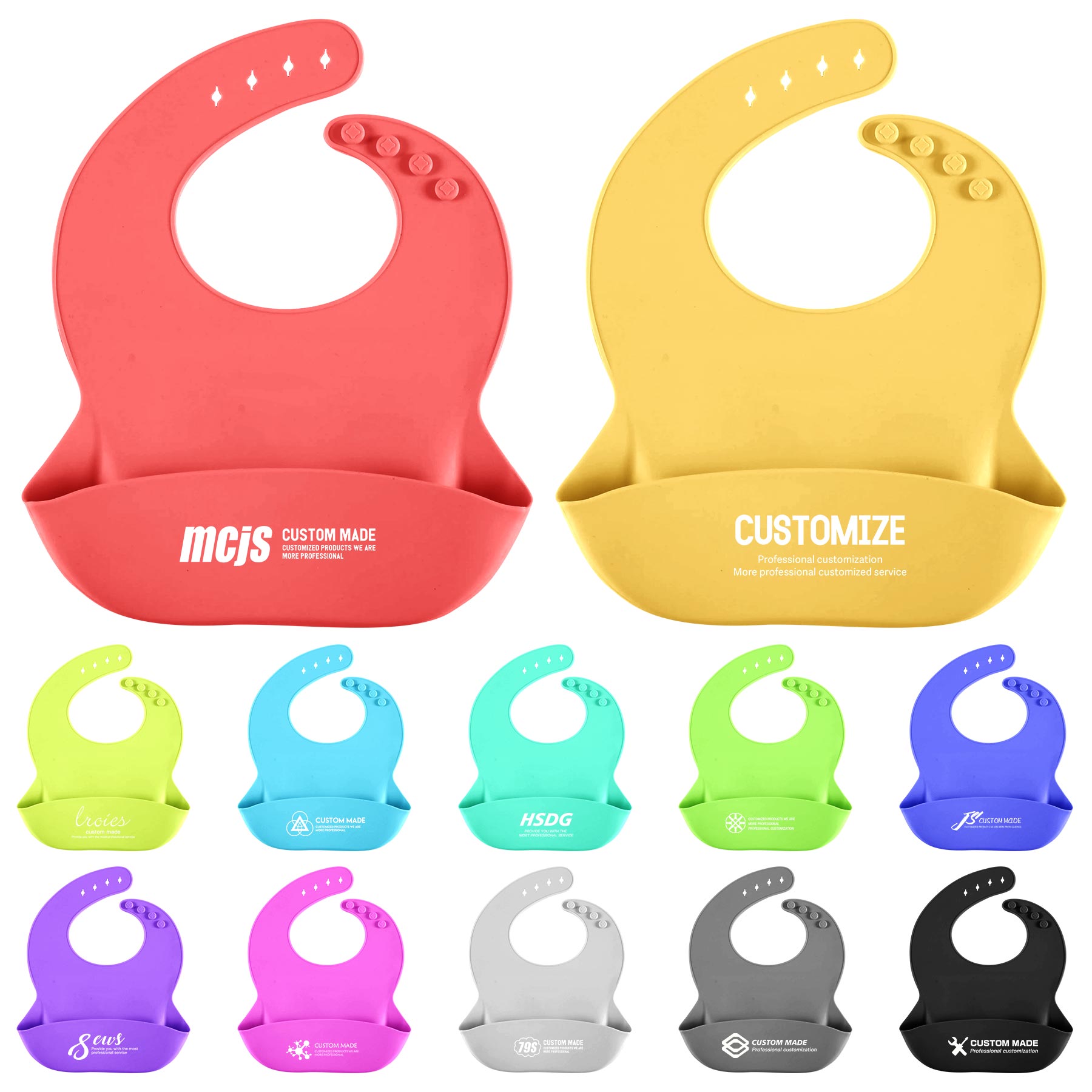 Silicone Baby Bibs 1