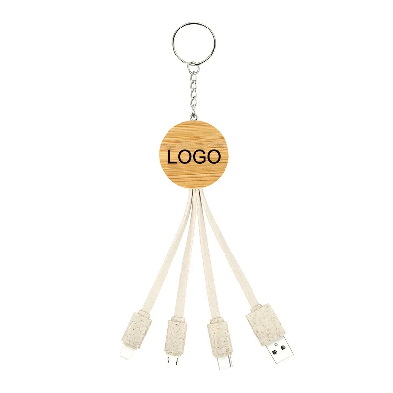 Bamboo and Wheat Straw 4 in 1 Charging Cable 5