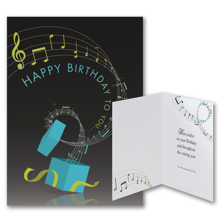 On A Musical Note Birthday Card 1