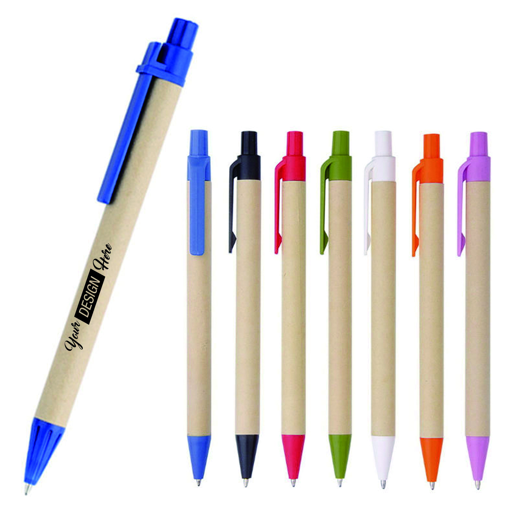 Eco Friendly Kraft Paper Clip Click Ballpoint Pen 1