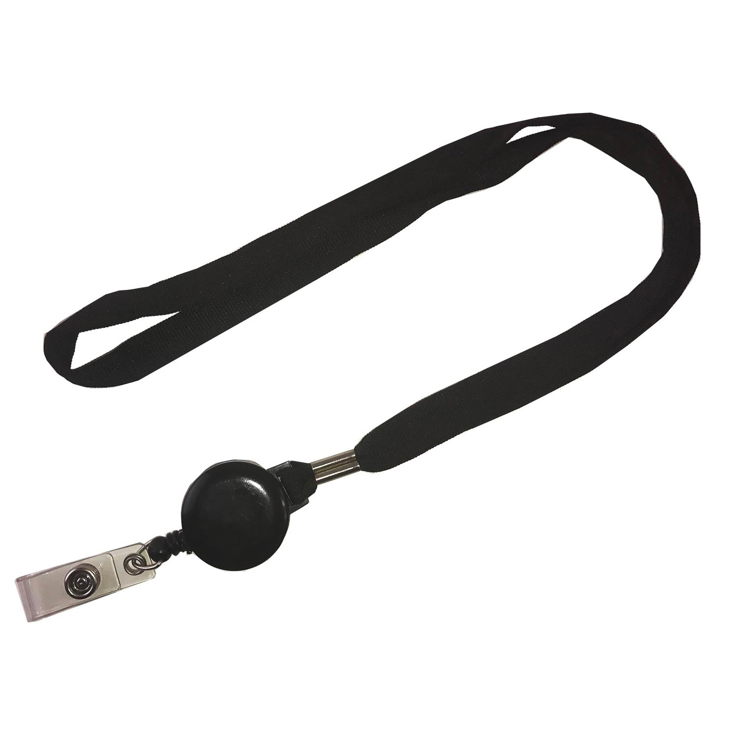 3/4 inch Blank Lanyards w/ Retractable Reel Combo 2