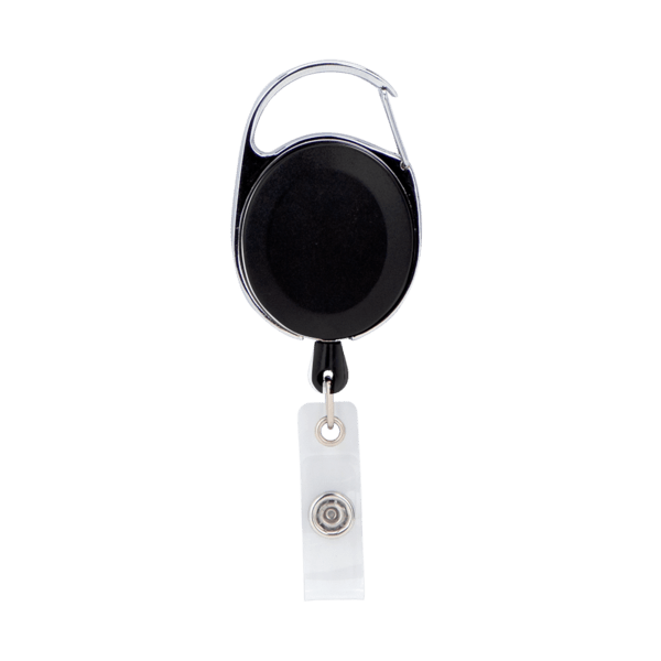 Oval Metal Retractable Badge Reel with Carabiner 6