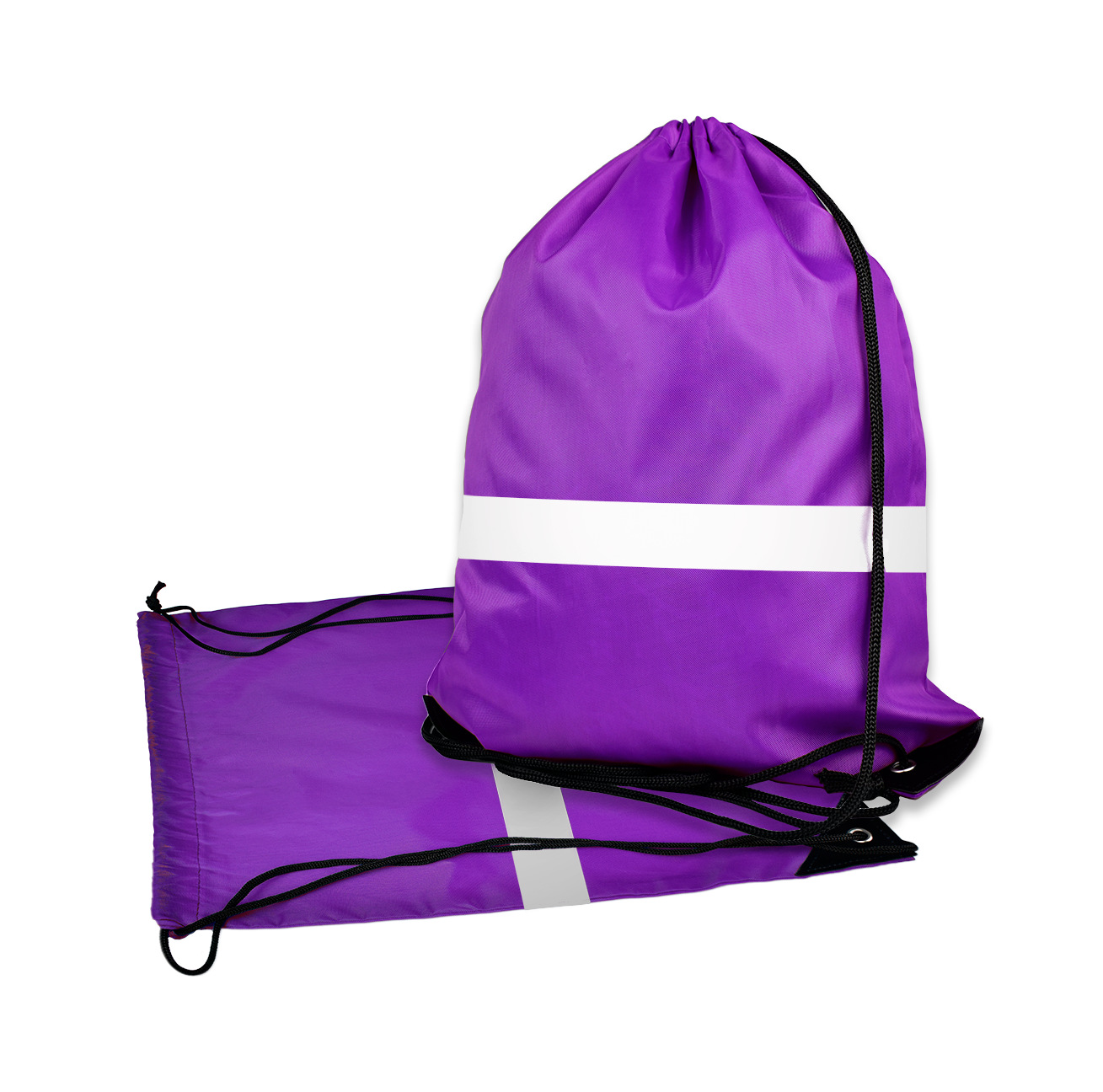 Drawstring Backpack With Reflective Strips 17