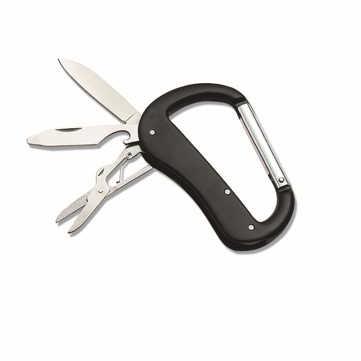 Multitool Carabiner With Knife, Opener and Scissors 4