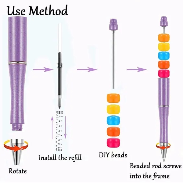 Plastic Beadable Pens For DIY 10