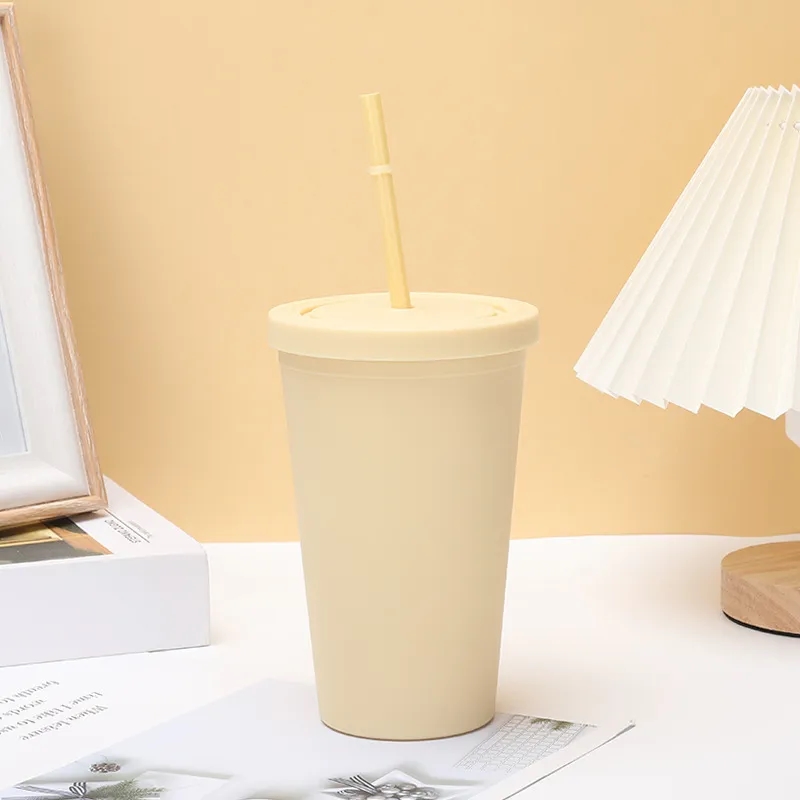 16oz Double Wall Tumblers W Straw Lid 11
