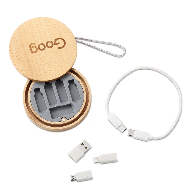 BAMBOO WOOD 60W DATA CABLE SET 8