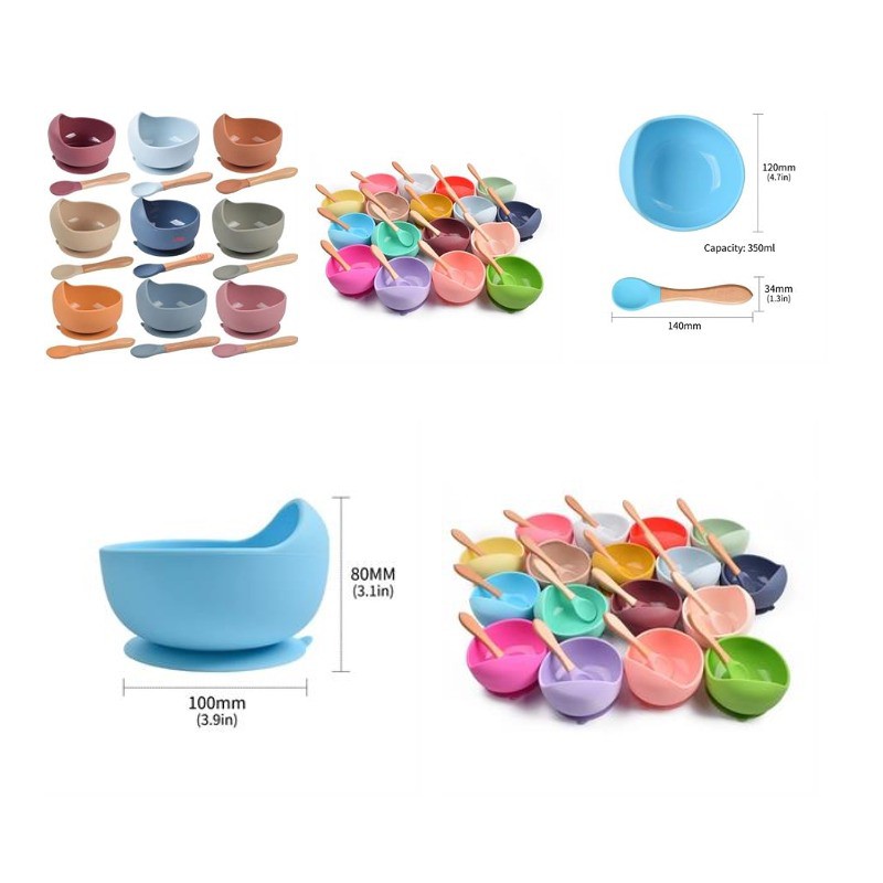 Baby Silicone Bowl and Spoon Set
