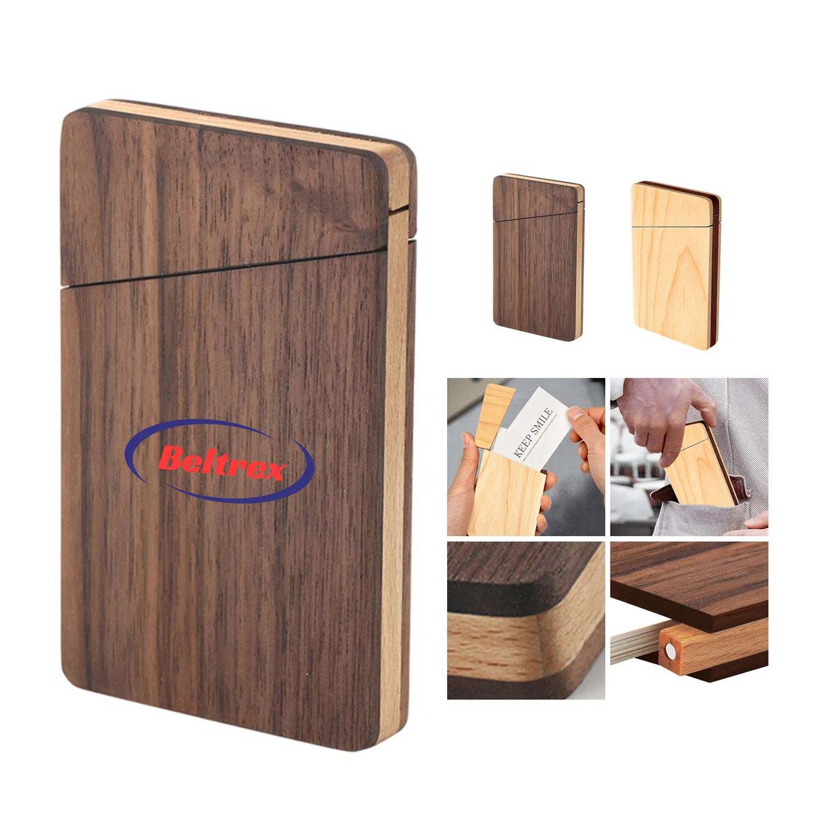 Wooden Card Organizer with Secure Magnetic Design 2