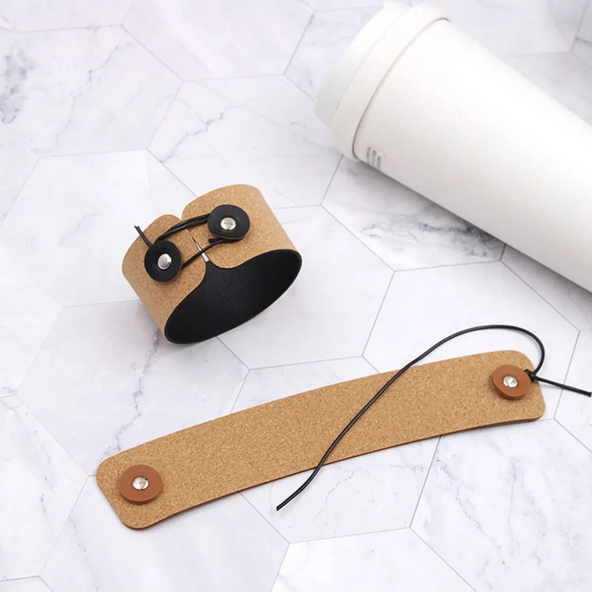 Cork PU-Leather Coffee Cup Sleeves 7