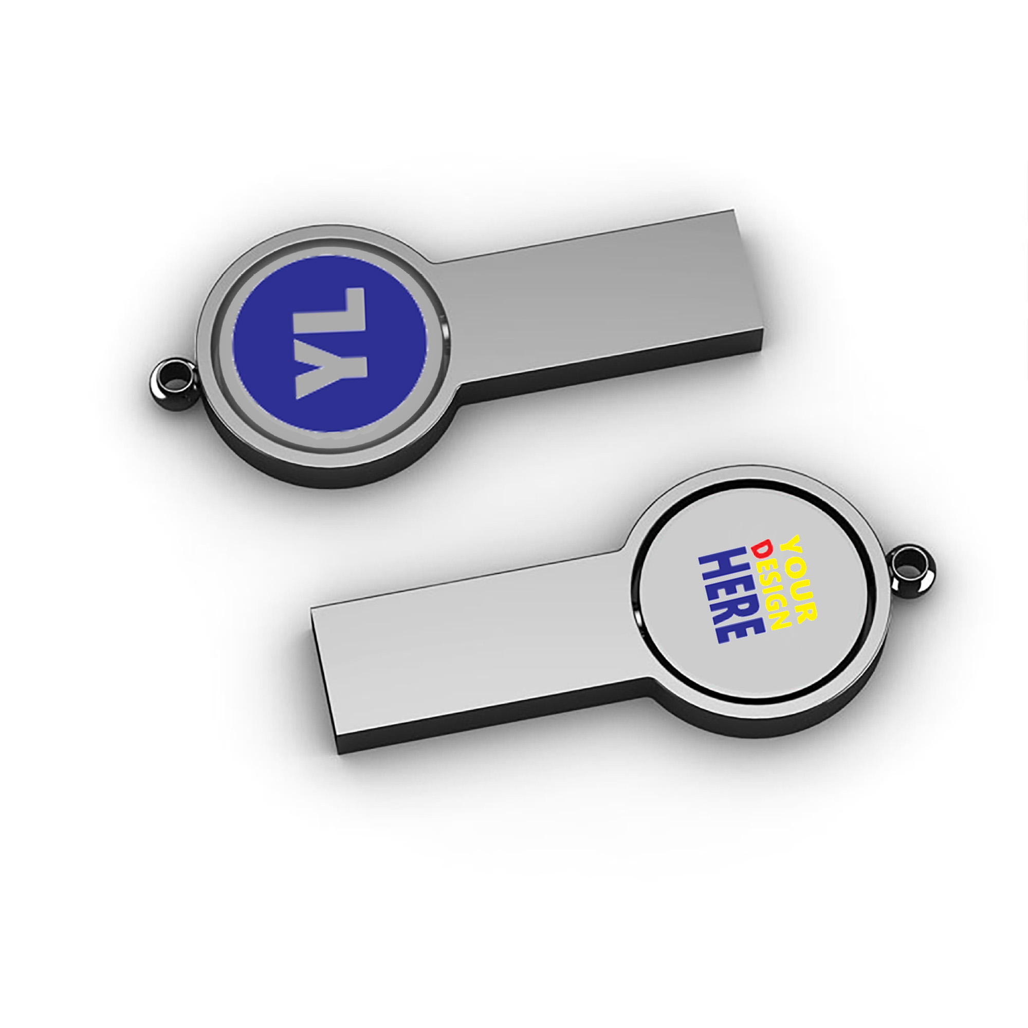 16GB Dual Sided Spinning Metal USB Flash Drive 3