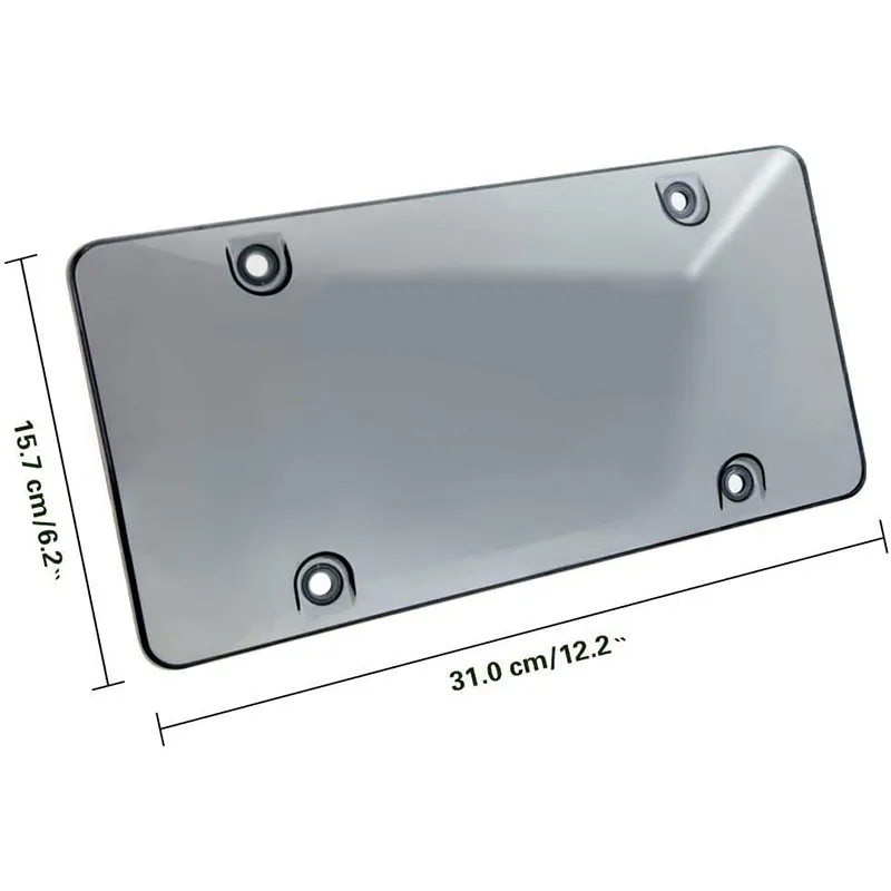 2 Pack Unbreakable License Plate Tinted Covers Shields 2