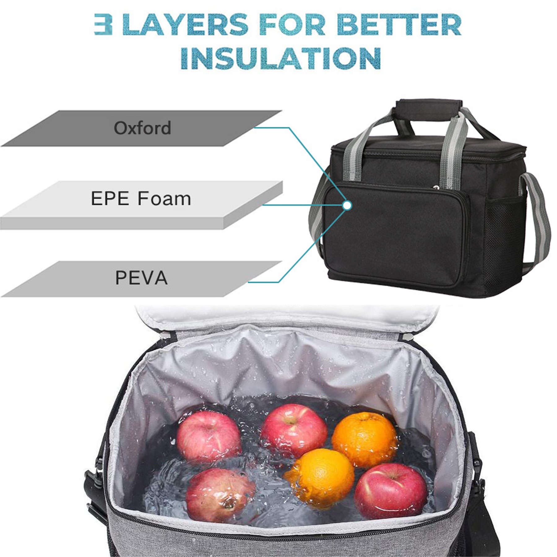 Insulated Lunch Box Oxford Fabric Cooler Bag 4
