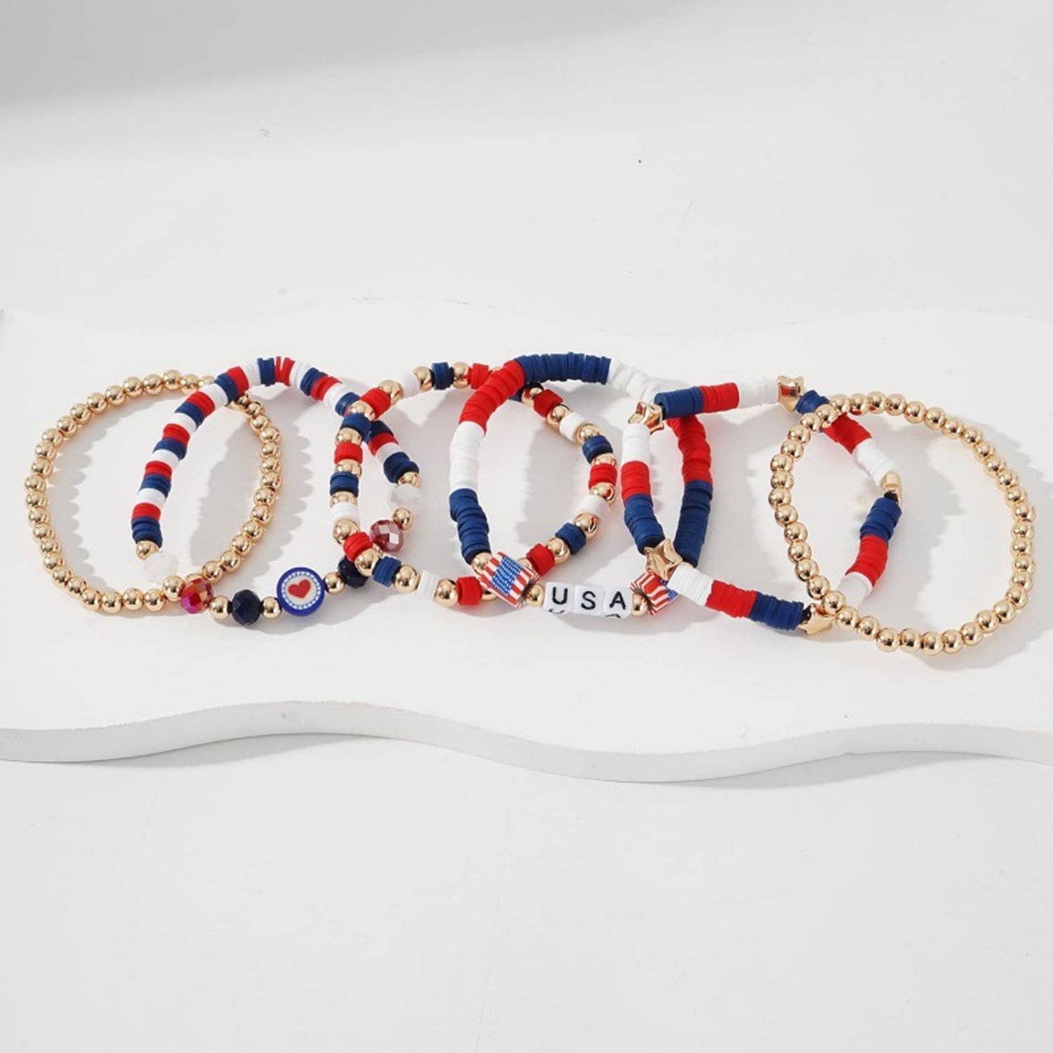 Surfer Heishi Bracelets Set for Women 5
