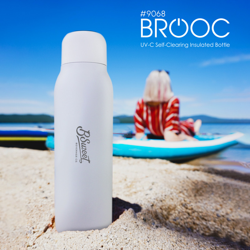 BROOC UV-C Self-Cleaning Insulated Bottle, custom water bottle with logo imprint 10