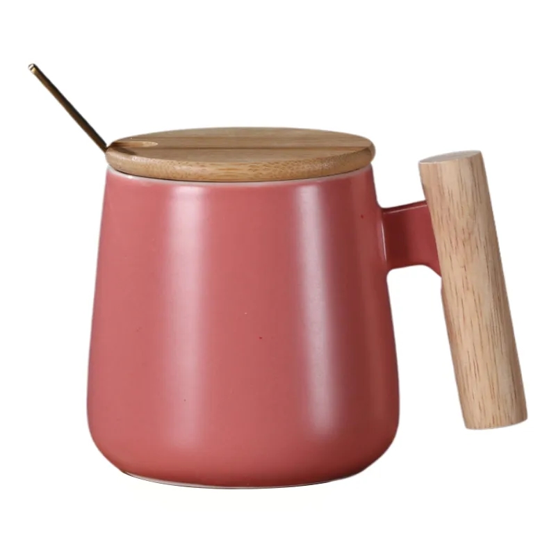 13 Oz Ceramic Mug With Lid And Spoon 3