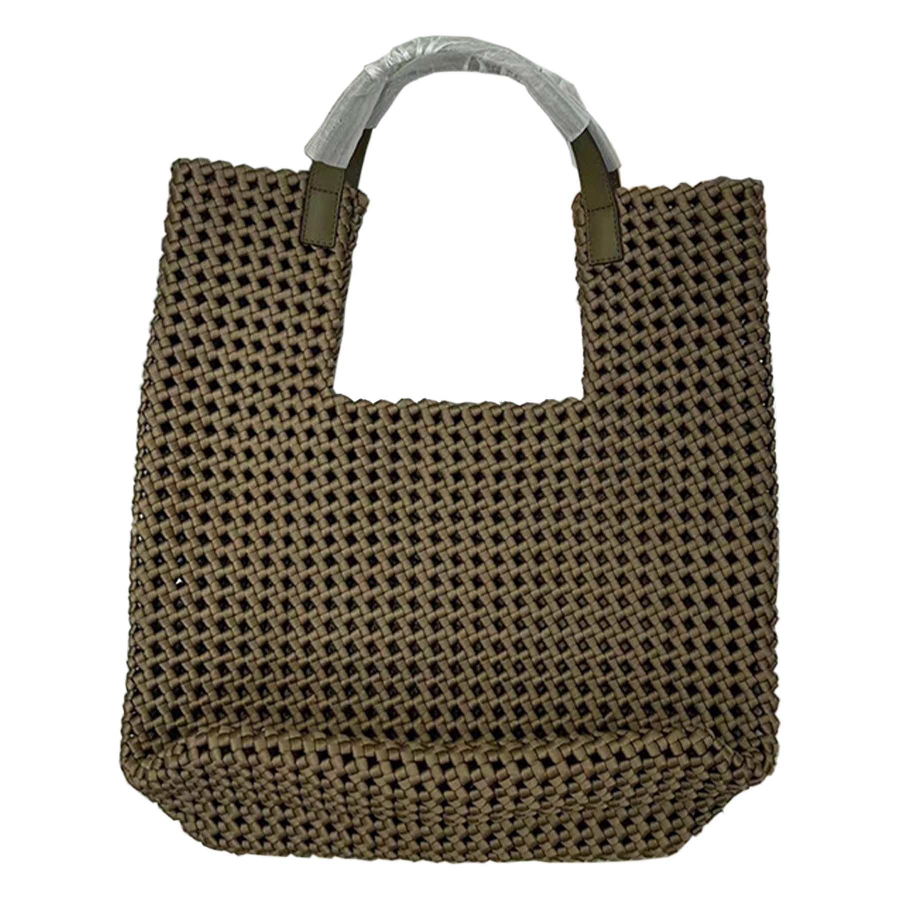 Nylon Vintage handmade large capacity openwork woven bag 2