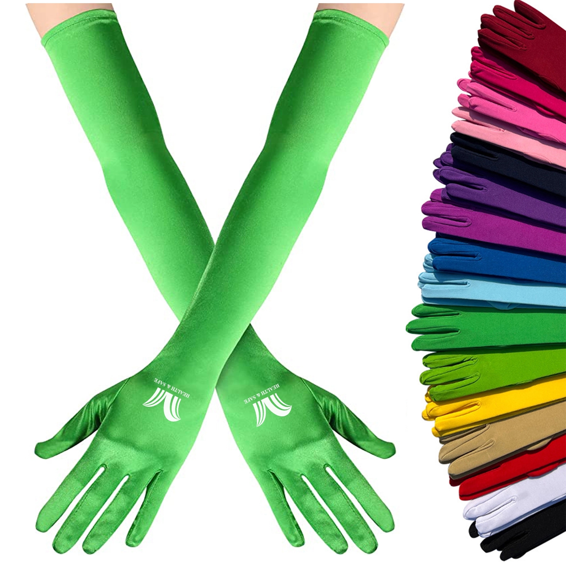 Women Long Stretchy Party Gloves 5