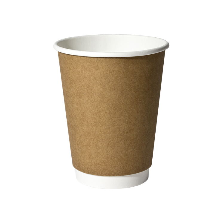 12 oz. Double-Wall Paper Hot Cup - White or Kraft 4