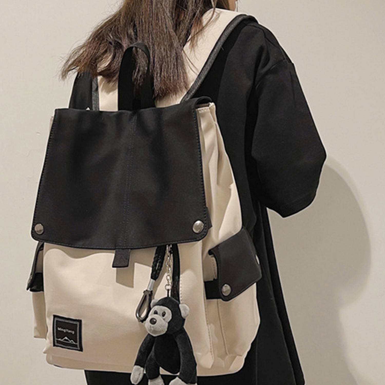 Flip Simple Student Canvas Backpack 5