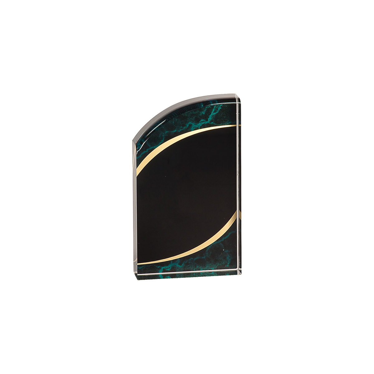 3" x 6" Green Marble Rounded Acrylic Award 3