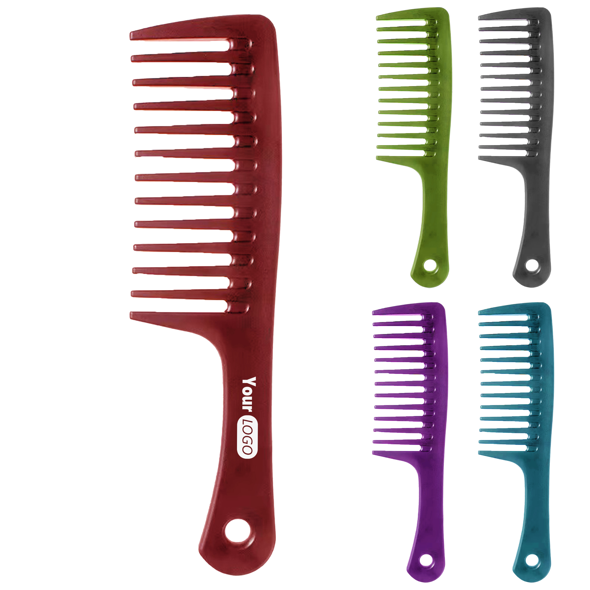 Plastic Wide Tooth Detangling Comb 2