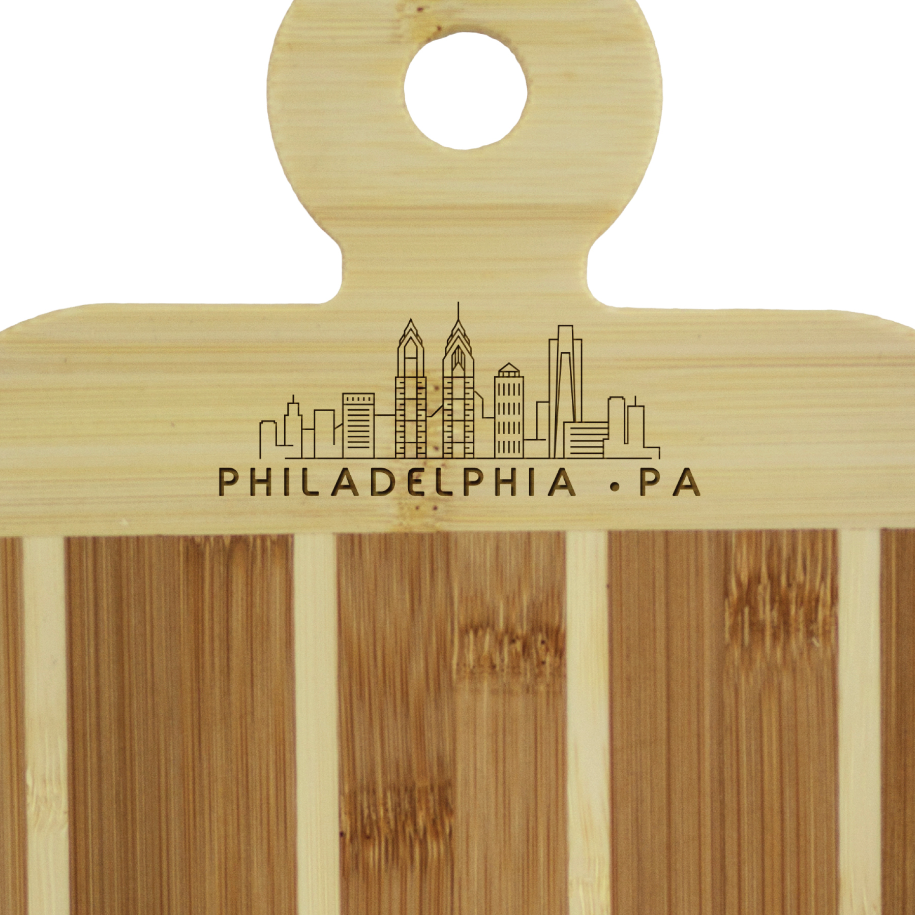 Striped Paddle City Skyline Board - Philadelphia 4