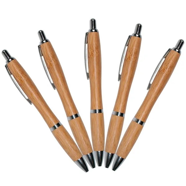 Curvy Bamboo Ballpoint Pen 7