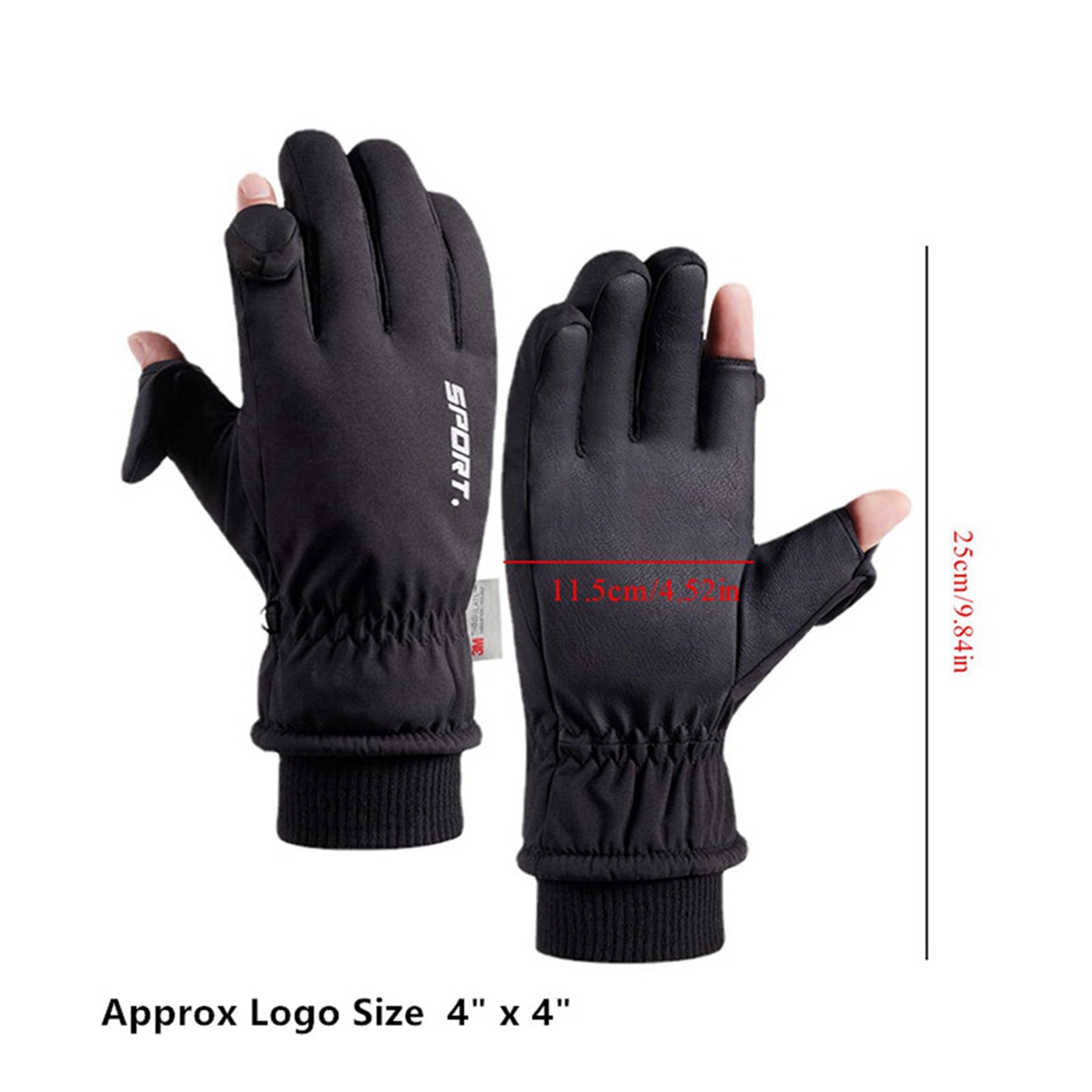 Warm Touchscreen Flip-Finger Gloves 2