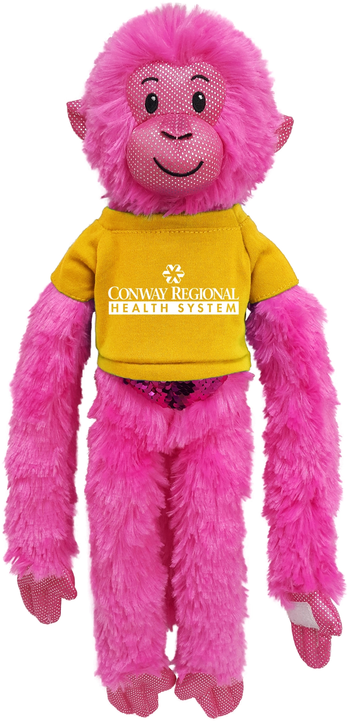 21" Hot Pink Spider Monkey with Sequins