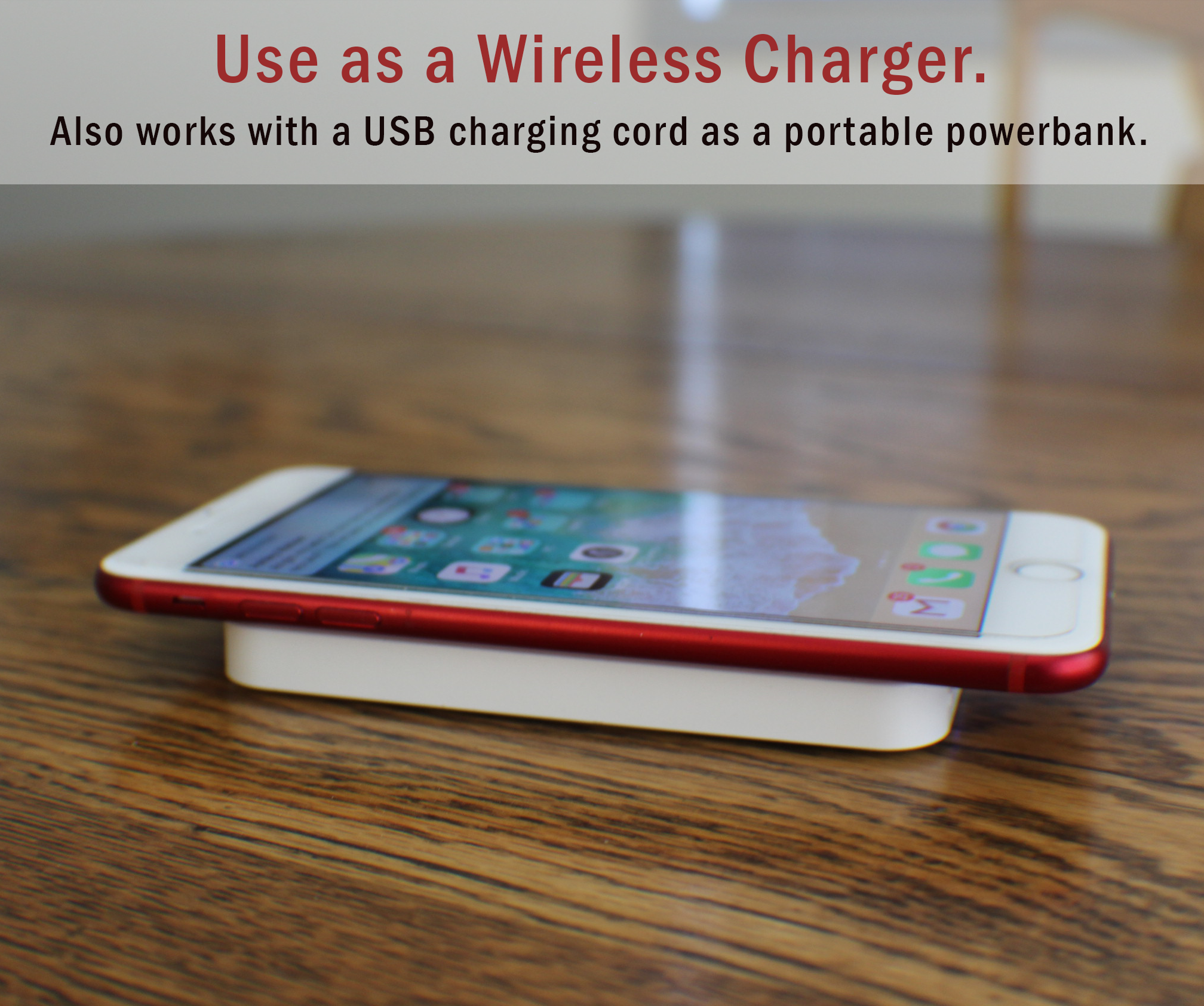 Wireless Charger/Portable Power Bank - White 5