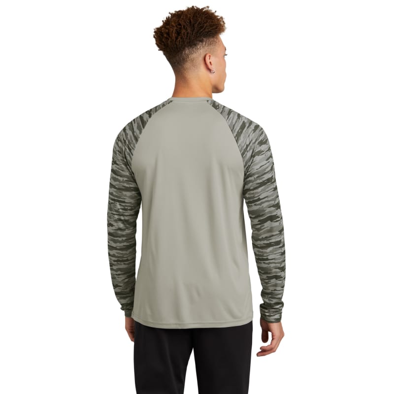 Sport-Tek Drift Camo Colorblock Long Sleeve Tee 9