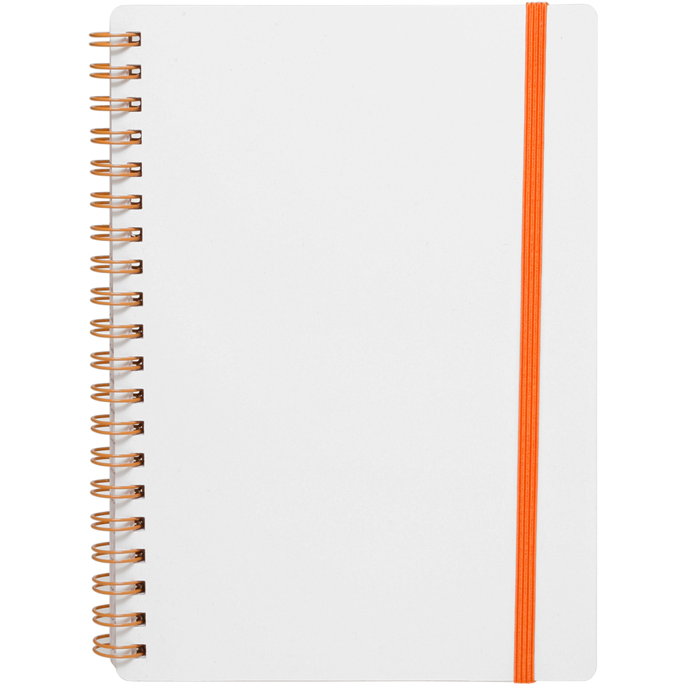 White Spiral Notebooks with Elastic Band 7