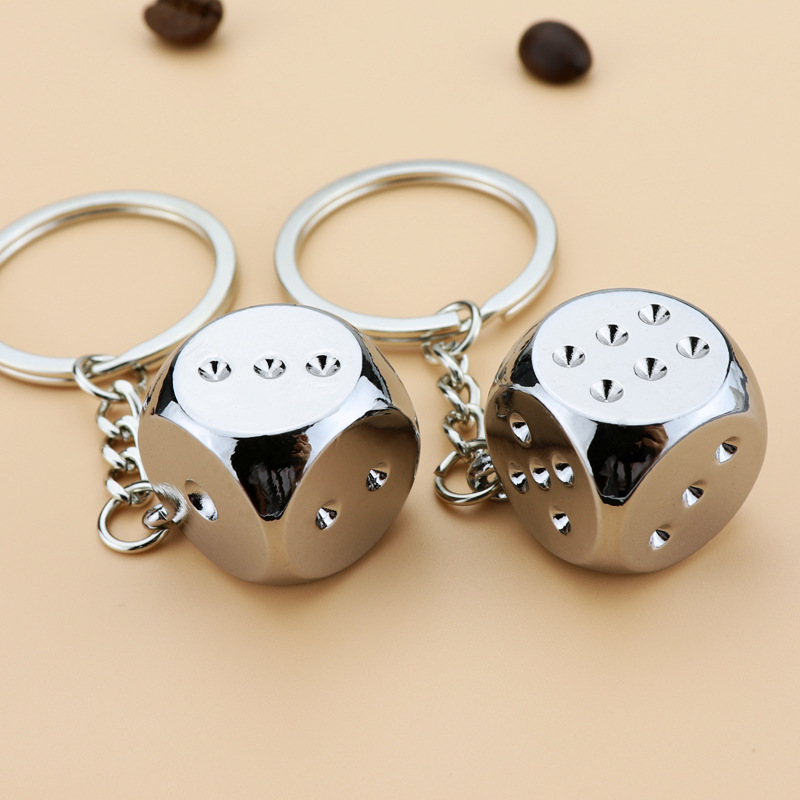 Creative Metal Dice Key Chain 5