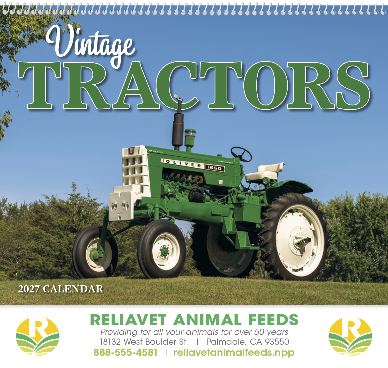 HotLine® Products Vintage Tractors Appointment Calendar - Spiral 31