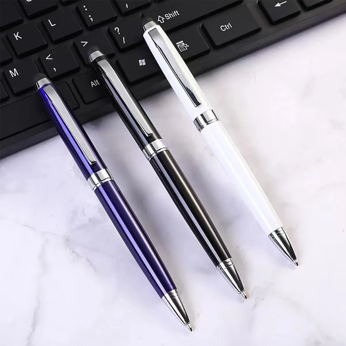 Business Rotary Capacitive Mobile Phone Round Ballpoint Pen 5
