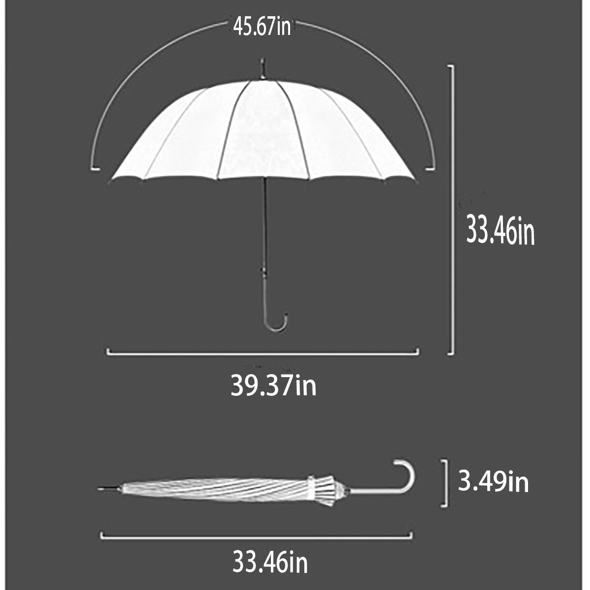 Large Windproof Umbrella With Black Anti-Uv Coating 4