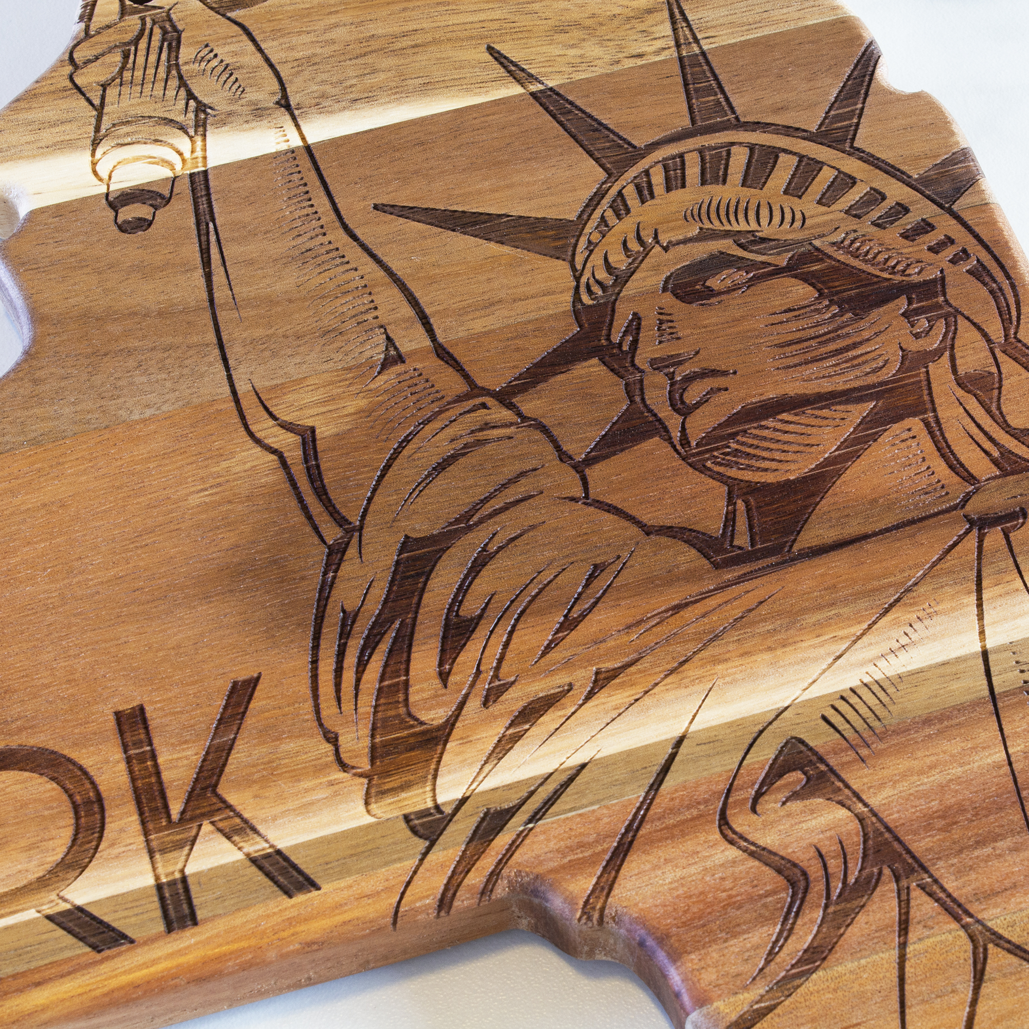 Rock & Branch® Origins Series New York State Shaped Wood Serving and Cutting Board 4